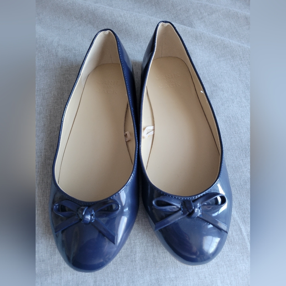 Janie and Jack Flats Navy Blue Sz 5